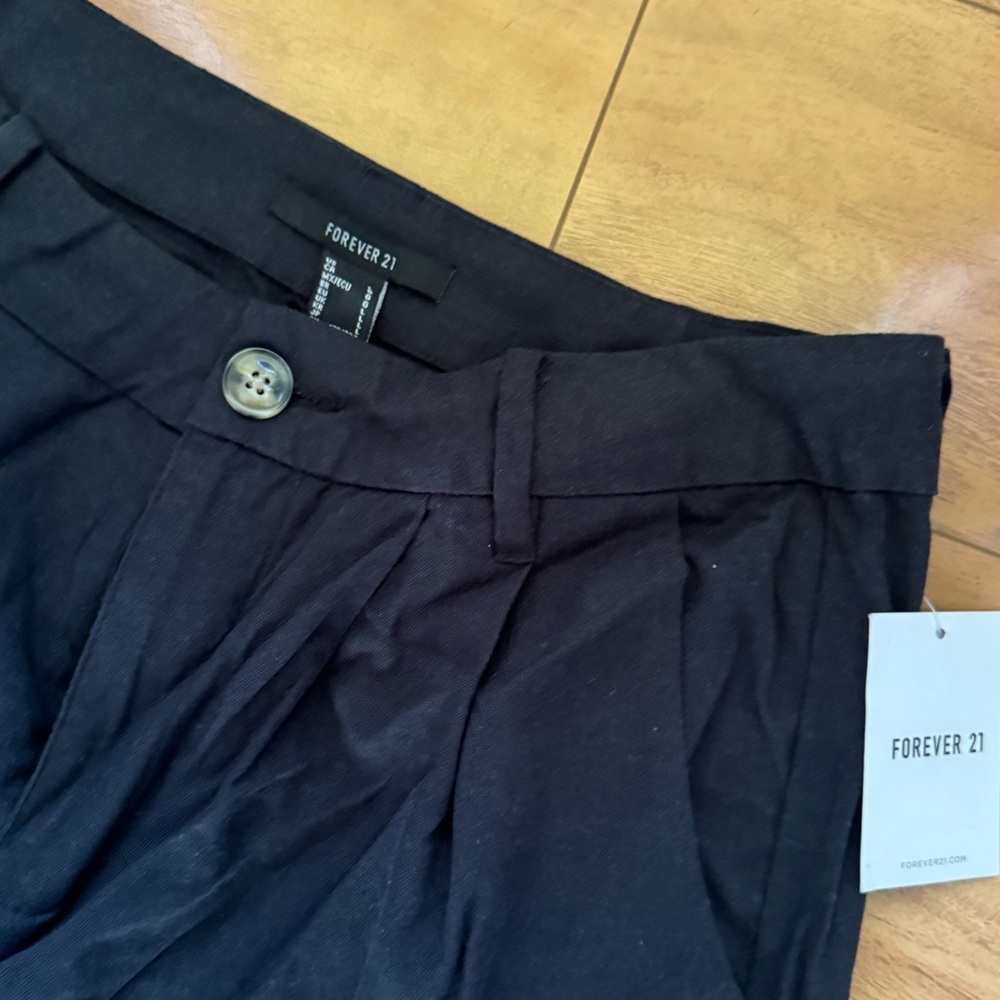 Forever 21 linen black pants
